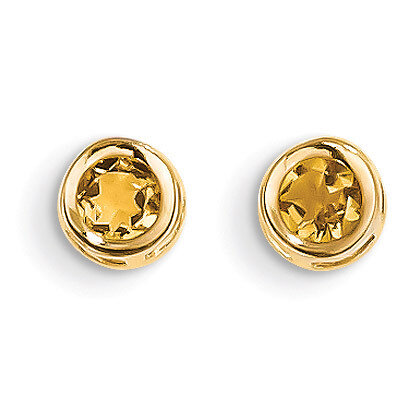 Citrine Earrings - November 14k Gold XBE11