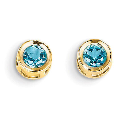 Blue topaz Earrings - December 14k Gold XBE12