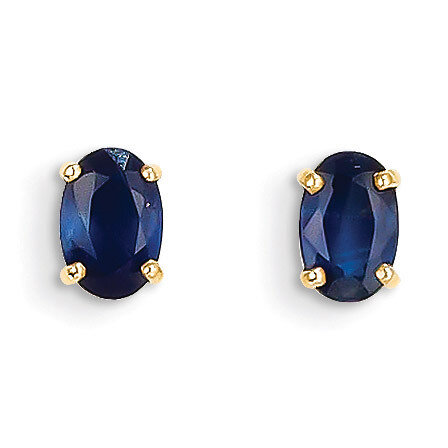 Sapphire Earrings - September 14k Gold XBE21