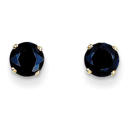 5mm Sapphire Earrings September 14k Gold XBE69