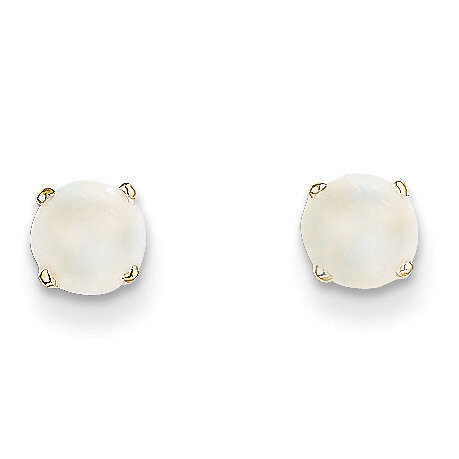 5mm Opal Earrings October 14k Gold XBE70