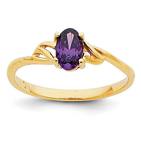 Amethyst Birthstone Ring 14k Gold XBR131, MPN: XBR131, 883957444659