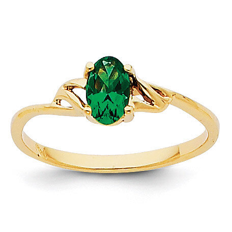 Emerald Birthstone Ring 14k Gold XBR134