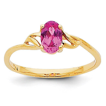 Pink Tourmaline Birthstone Ring 14k Gold XBR139