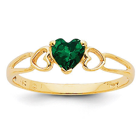 Emerald Birthstone Ring 14k Gold XBR158