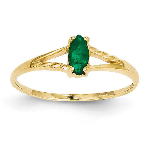 Emerald Birthstone Ring 14k Gold XBR182