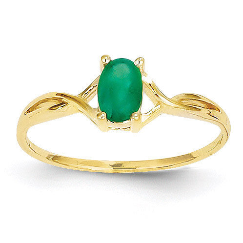 Emerald Birthstone Ring 14k Gold XBR230