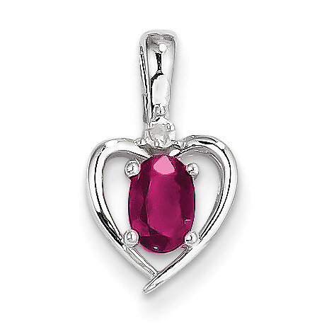 Ruby Diamond Pendant 14k White Gold Genuine XBS460, MPN: XBS460, 883957374727
