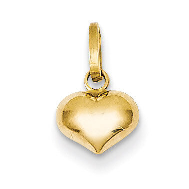 Puffed Heart Charm 14k Gold XCH95