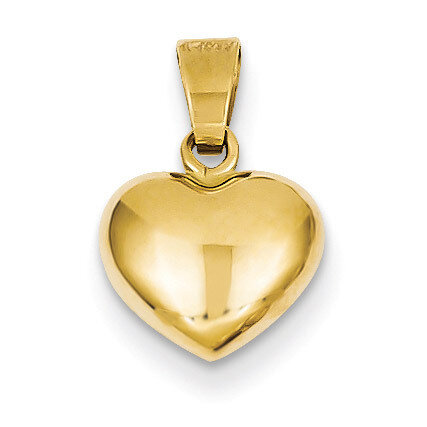 Puffed Heart Charm 14k Gold XCH99