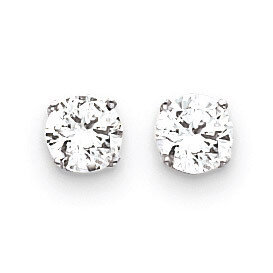 6.5mm Round Stud Earring Mounting with backs 14k White Gold XD13W, MPN: XD13W, 883957087764