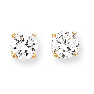 8mm Synthetic Diamond stud earrings 14k Gold XD14CZ, MPN: XD14CZ, 883957087771