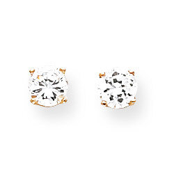 4.5mm Synthetic Diamond stud earrings 14k Gold XD9CZ, MPN: XD9CZ, 883957088464