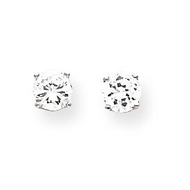 4.5mm Round Stud Earring Mounting with backs 14k White Gold XD9W, MPN: XD9W,