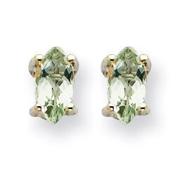 5X2.5mm Marquise Green Quartz Earring 14k White Gold XE101WAG, MPN: XE101WAG, 883957089195