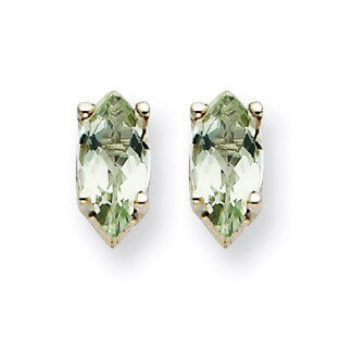 6x3mm Marquise Green Quartz Earring 14k White Gold XE102WAG, MPN: XE102WAG, 883957089409