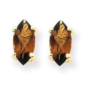 7x3.5 Marquise Smokey Quartz Earring 14k Gold XE103CQ, MPN: XE103CQ, 883957089607