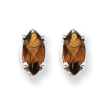 7x3.5mm Marquise Smokey Quartz Earring 14k White Gold XE103WCQ, MPN: XE103WCQ, 883957089768