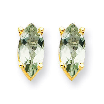 8x4 Marquise Green Quartz Earring 14k Gold XE104AG, MPN: XE104AG, 883957089867