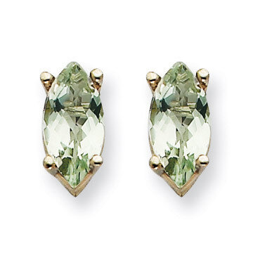 8x4mm Marquise Green Quartz Earring 14k White Gold XE104WAG, MPN: XE104WAG, 883957090030