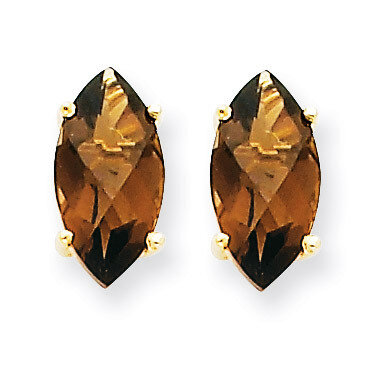 10x5 Marquise Smokey Quartz Earring 14k Gold XE105CQ, MPN: XE105CQ, 883957090221