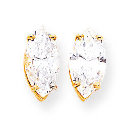 12x6mm Marquise CZ Diamond earring 14k Gold XE106CZ Diamond
