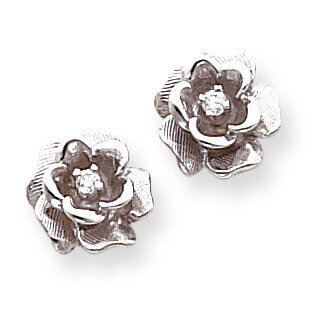 Fancy Diamond Flower Earring Mountings 14k White Gold XE15W, MPN: XE15W,