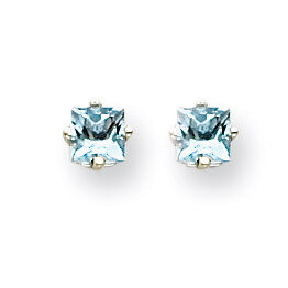 Aquamarine Earrings 14k White Gold XE60WAQ-B, MPN: XE60WAQ-B, 883957341903