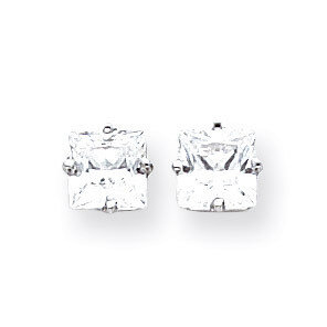 6mm Princess Cut CZ Diamond Earrings 14k White Gold XE62WCZ Diamond, MPN: XE62WCZ, 883957226934