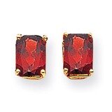 8x6mm Garnet Earrings 14k Gold XE67GA, MPN: XE67GA, 883957096087