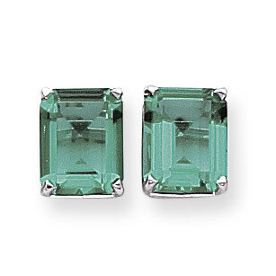 Mount Saint Helens Diamond Emerald Stud Earrings 14k Gold XE69WMS, MPN: XE69WMS, 883957096711