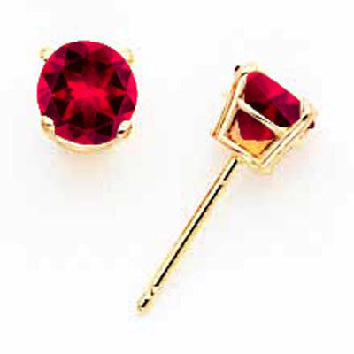 Ruby Post Earrings 14k Gold XE72R-B, MPN: XE72R-B, 883957335490