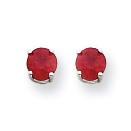 Ruby Earrings 14k White Gold XE72WR-B, MPN: XE72WR-B, 883957338255