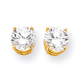 7mm CZ Diamond Earrings 14k Gold XE74CZ Diamond, MPN: XE74CZ, 883957339061