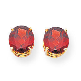 7mm Garnet Post Earrings 14k Gold XE74GA, MPN: XE74GA, 883957336442