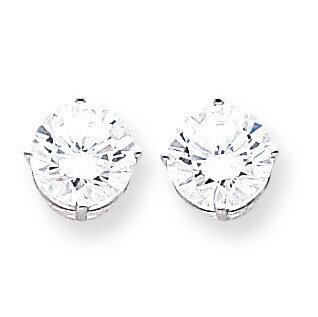 9mm CZ Diamond Earrings 14k White Gold XE76WCZ Diamond, MPN: XE76WCZ, 883957099606