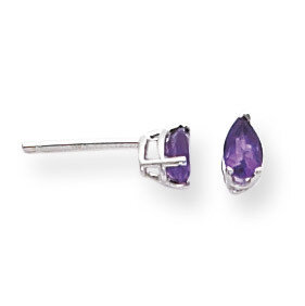 5x3mm Pear Amethyst Earrings 14k White Gold XE78WAM, MPN: XE78WAM, 883957100029