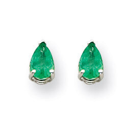 Emerald Earrings 14k White Gold XE79WE-B, MPN: XE79WE-B, 883957339290