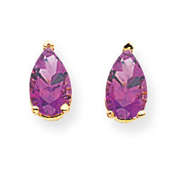 8x5mm Pear Amethyst Earrings 14k Gold XE81AM, MPN: XE81AM, 883957339856
