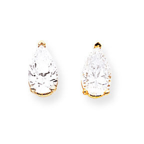 8x5mm Pear CZ Diamond Earrings 14k Gold XE81CZ Diamond