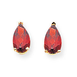 8x5mm Pear Garnet Earrings 14k Gold XE81GA, MPN: XE81GA, 883957338675