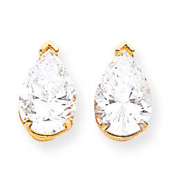 10x7mm Pear CZ Diamond Earrings 14k Gold XE83CZ Diamond, MPN: XE83CZ, 883957104812