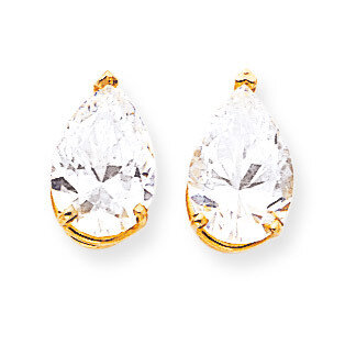 12x8mm Pear CZ Diamond Earrings 14k Gold XE84CZ Diamond, MPN: XE84CZ, 883957105178