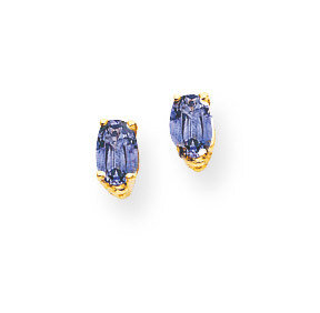Tanzanite Post Earrings 14k Gold XE85T-B, MPN: XE85T-B, 883957335971