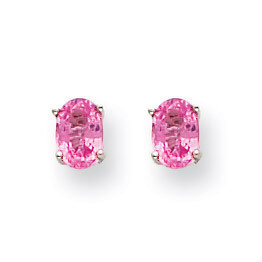Pink Sapphire Earrings 14k White Gold XE86WSP-B, MPN: XE86WSP-B, 883957106779