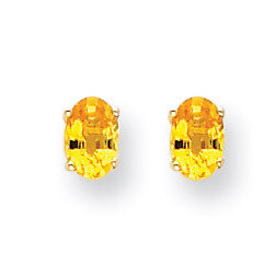 Yellow Sapphire Earrings 14k Gold XE86YS-B, MPN: XE86YS-B, 883957338194