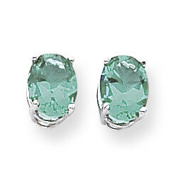 8x6mm Oval Mount Saint Helens Earrings 14k White Gold XE88WMS, MPN: XE88WMS, 883957224848
