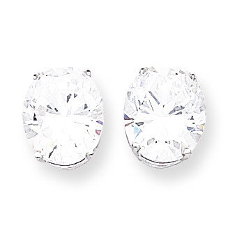 Cubic ZirconiDiamond Oval Stud Earrings 14k Gold XE91WCZ, MPN: XE91WCZ, 883957109312