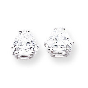 Cubic ZirconiDiamond Trillion Stud Earrings 14k Gold XE95WCZ, MPN: XE95WCZ, 883957110219