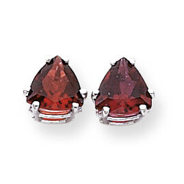Rhodolite Garnet Diamond Trillion Stud Earrings 14k Gold XE95WRG, MPN: XE95WRG, 883957110264